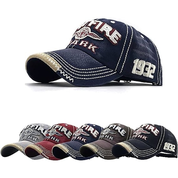 Svart keps herr retro stil andningsbar, basebollkeps för unisex ren bomull, justerbar sommar basebollhatt - huvudomkrets 56-60cm