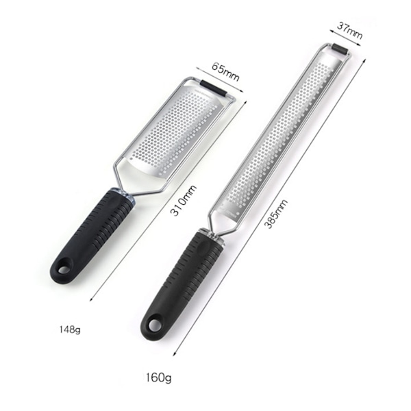 38,5*3,7cm - Manuel Ost Citrus Zester Premium Klassisk Skarpt Rustfrit Stål Zester Rivjern, ideel til Parmesan, Hård Ost, Ingefær, Chokolade, Nød