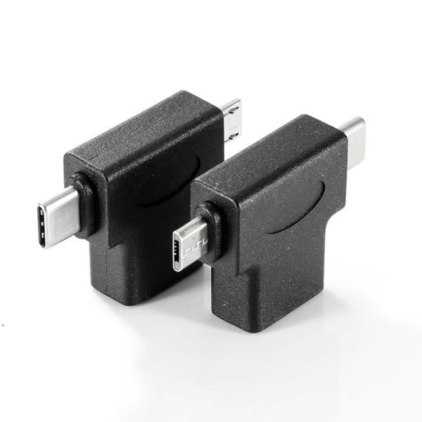 2 kpl OTG-muunnin 2-in-1 USB 3.0 - Micro USB ja USB C -uros - USB 3.0 -naaras - Micro USB -uros