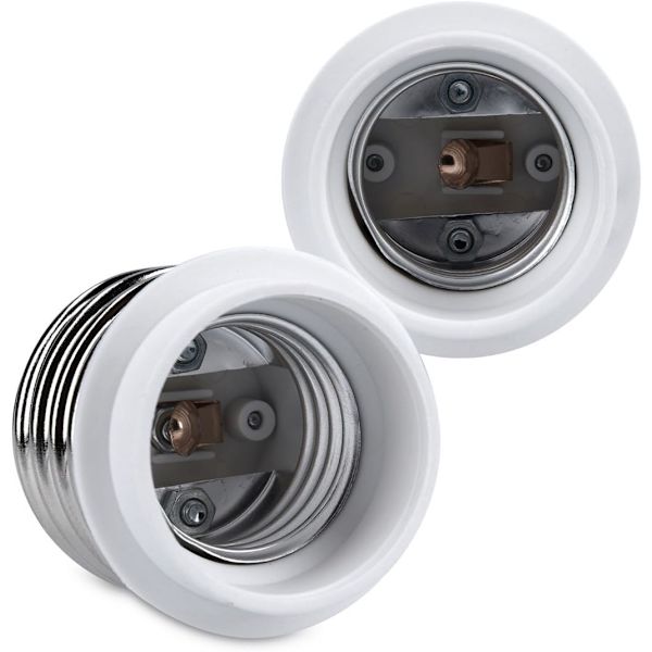 4x sokkelkonverter - E40 til E27 sokkelkonverter - E27 sokkelkonverter til LED halogenpærer