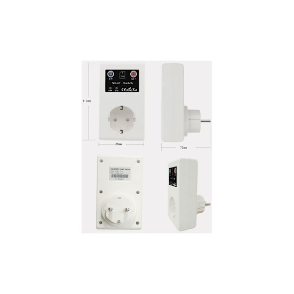 Intelligent WiFi Intelligent Pickle Kompatibel med fjernstyrt GSM Power offset-kontakter med temperatursensor