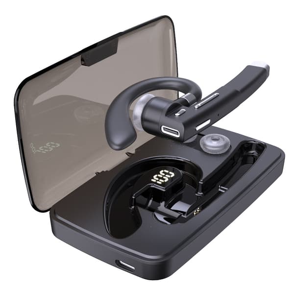 Støyreduserende Bluetooth-headset med enkelt øre, forretningshengende øre Bluetooth-headset