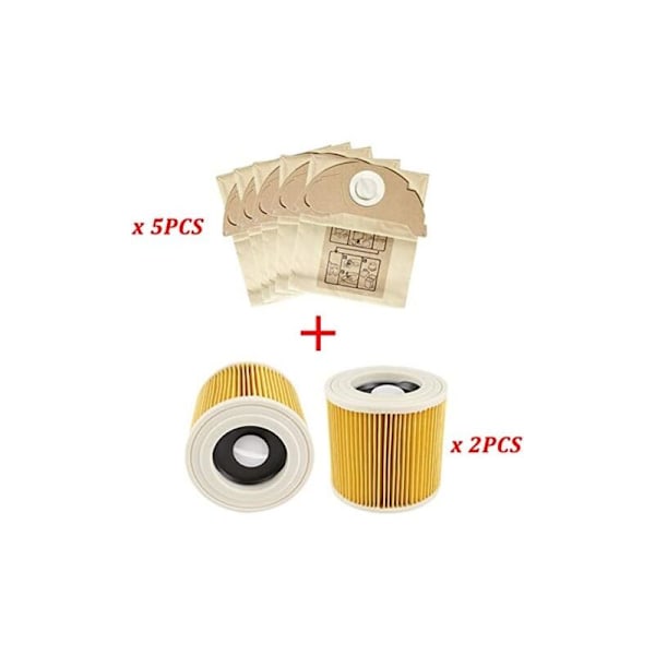 Dammsugare Reservdelar, Ersättningsdammpåse av papper Passar KARCHER WD2250 A2004 A2054 MV2, Effektiva dammuppsamlingspåsar, Dammsugare A