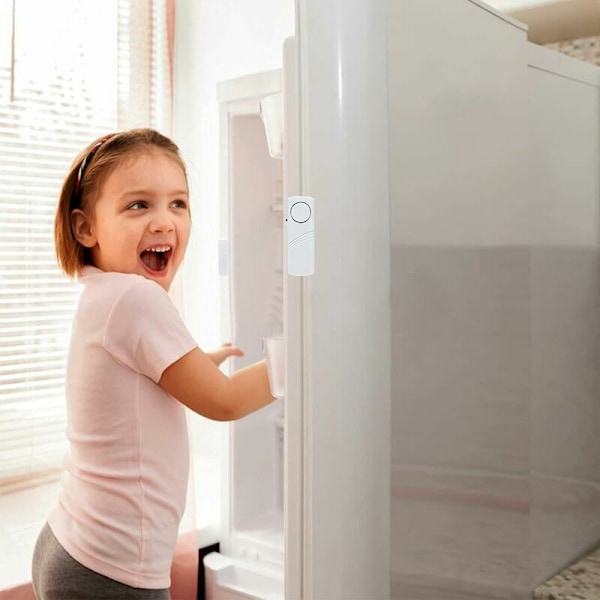 Set med 10 fönsterlarm med trådlös dörrmagnetisk sensor för hemsäkerhetssystem, pool dörrlarm