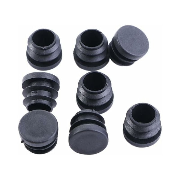 Sett med 10 16 mm runde lamellhetter, endestykker for runde rør, runde plaststolehetter, runde vingekapsler, perfekt beskyttelse for møbler og gulv