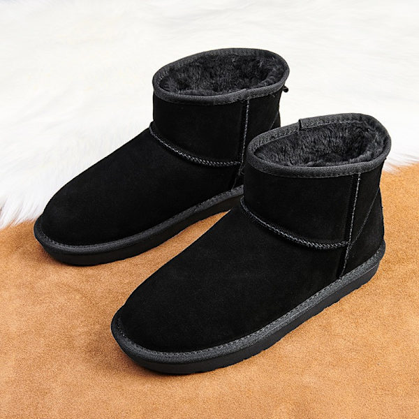 Vintervarma hårda sulor hemmaslippers, bekväma stövlar tofflor, plyschfoder 25cm