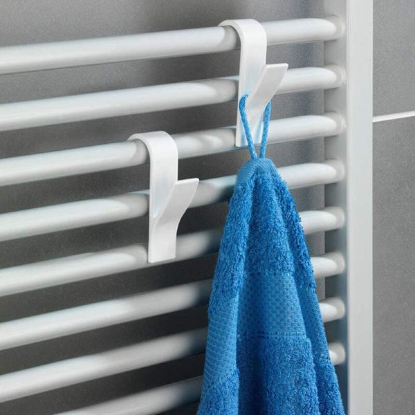 Radiator krok Plastkrok Flere kombinasjoner Radiator krok krok fleksibelt hengt, for alle standard radiatorer, hvit