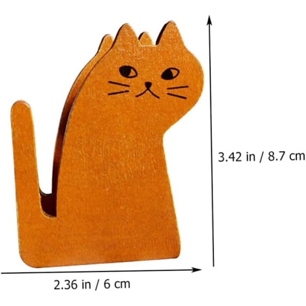 Kattställ chatt katt skrivbord distributör av band rolig uppvärmning av banddispenser självhäftande bordsdekor Gratoir figurer ornament tema krubba trä wo