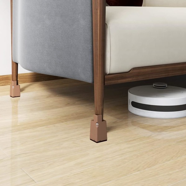 Brun - 10cm justerbar møbelpute med skrueklemmer, 4" pute for senger, bord, sofaer, skrivebord, solid møbelpute for 0,8-1.