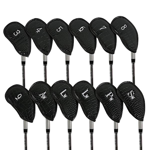 12 st syntetiskt läder för golfklubbsjärn MT/PU
