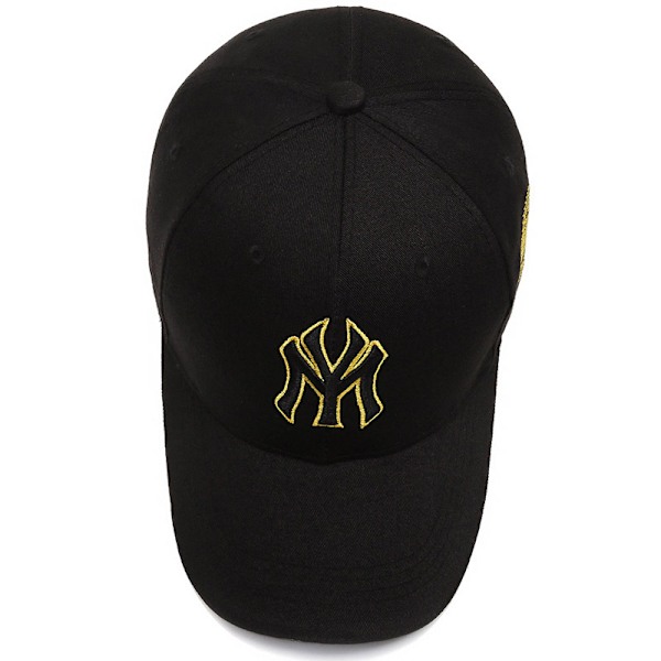 Sort Gul Broderi-Justerbar Baseball Cap Golf Hat Motorcykel Trucker Cap Strapback Cap til Mænd og Kvinder