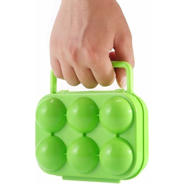 2-pack bärbar äggförvaring i plast, ägglåda, hopfällbar bärbar ägglåda ägglåda äggförvaringslåda behållare äggbricka