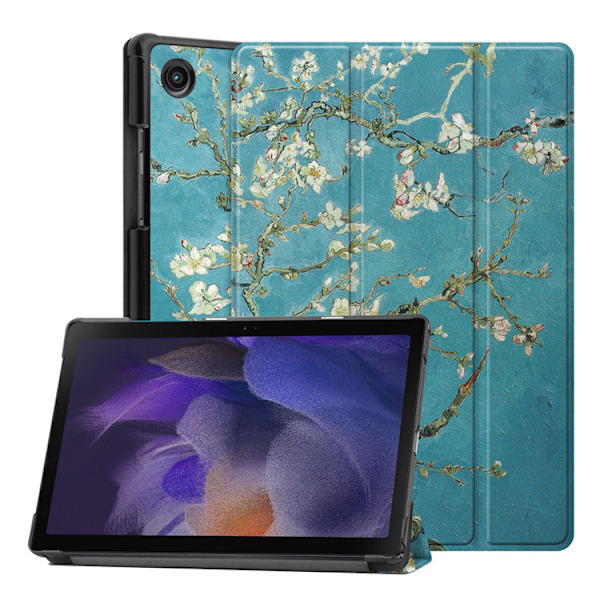 Samsung Galaxy Tab A8 10.5 tuuman kotelo, kukkakuvio, Samsung Galaxy Tab A10.5 pyörivä kotelo, PU-nahkainen 360 asteen jalustakotelo Samsung Galaxy Ta