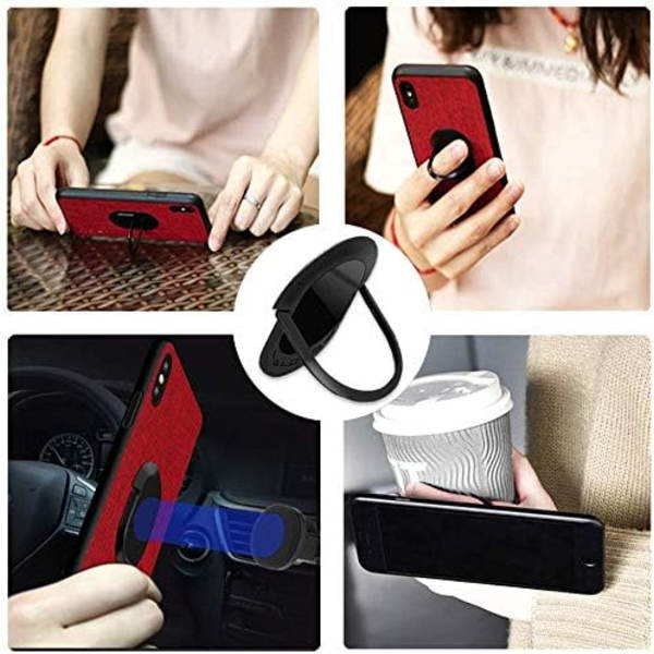 Sæt med 2 stk. - Universal mobiltelefonholder ring - 360 graders rotation - Meget tynd - Til alle smartphones og tablets