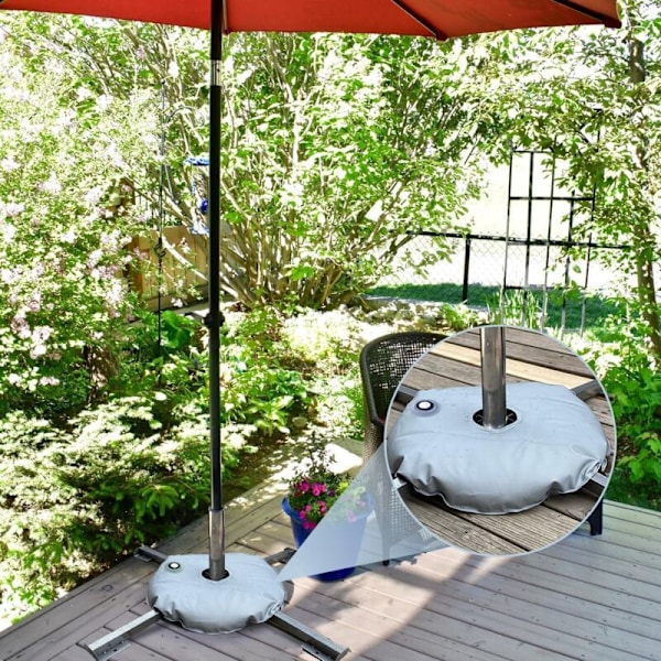 Parasolfod 10 kg, parasolfod, tung parasolfod 44cm, kontravægt pacrap, foldbar, bærbar, genanvendelig, egnet til parasoller, balkoner, strand