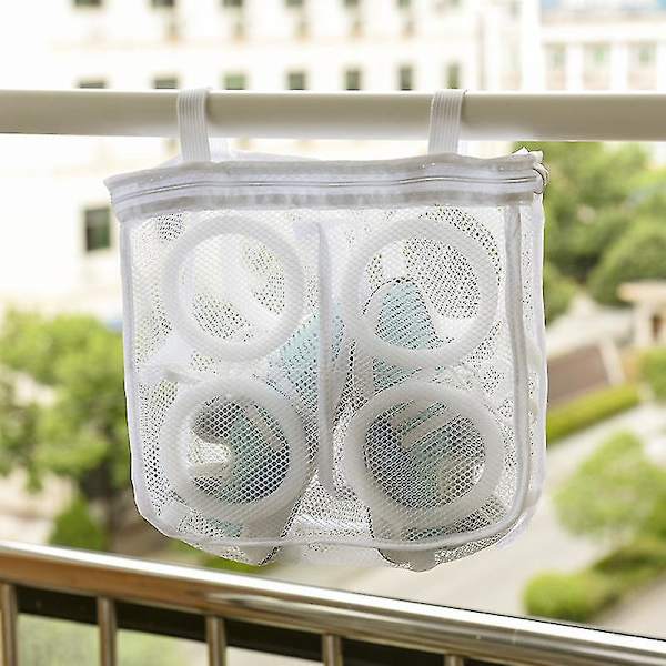 Tvättmaskin skor väska rese sko förvaring väskor bärbar mesh tvätt väska anti-deformation skydd kläder 32*38CM