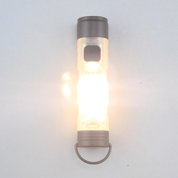 Liten ficklampa Bärbar hänglampa Bärbar ficklampa Multifunktionell LED, USB-laddare, Vattentät reseficklampa för camping, vandring, Nig