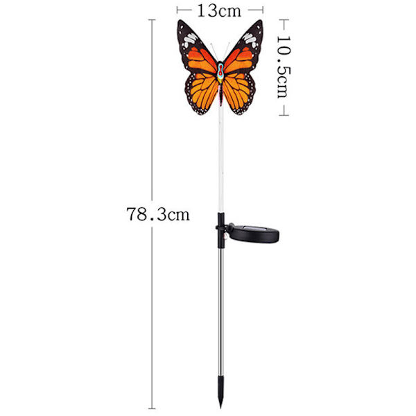 Solcellsbelysning utomhus Dekoration Färgglad Transformation Fjäril Trädgård Landskap LED Gräsmatta Lampa