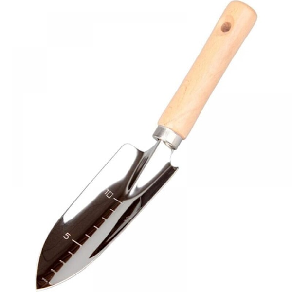 Hagespade i rustfritt stål, solid hagespade, multifunksjonell spade, bærbar for utendørs og innendørs bruk, planting og omplanting