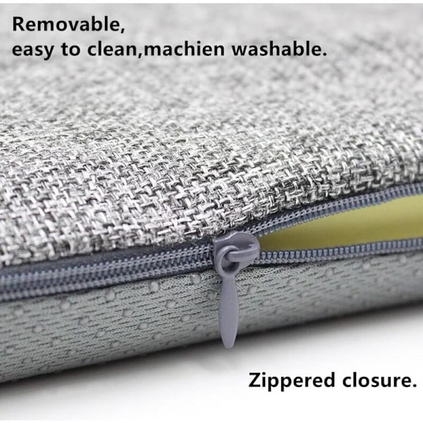Stolpute, hagepute, firkantet stolpute, memory foam for kontorstol, vaskbart trekk, grå, 40x40cm [Energiklasse A]