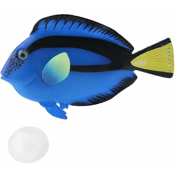 Falsk fisk ornament dekorasjon tropisk akvarium falsk fisk morsom lys fisk (blå),