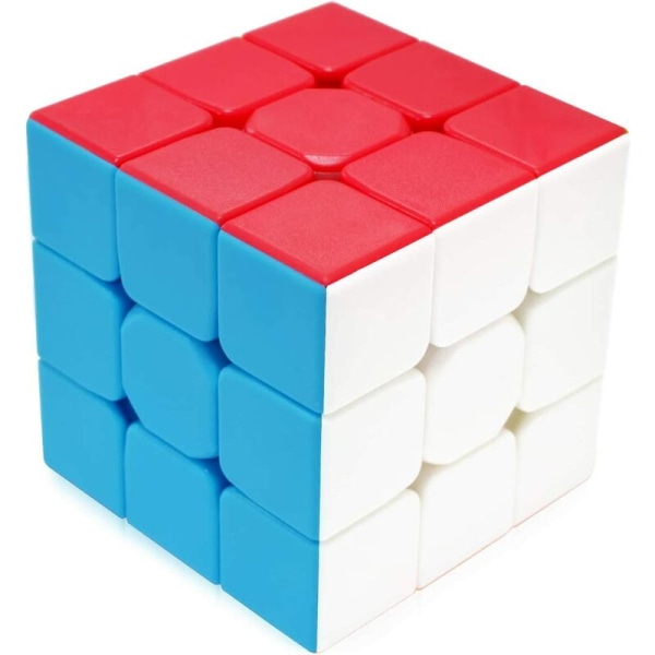 Speed ​​​​Cube 3x3 3x3x3 Tarraton Magic Puzzle Magic Speed ​​​​Cube -lomalahja lapsille aikuisille (tarraton)