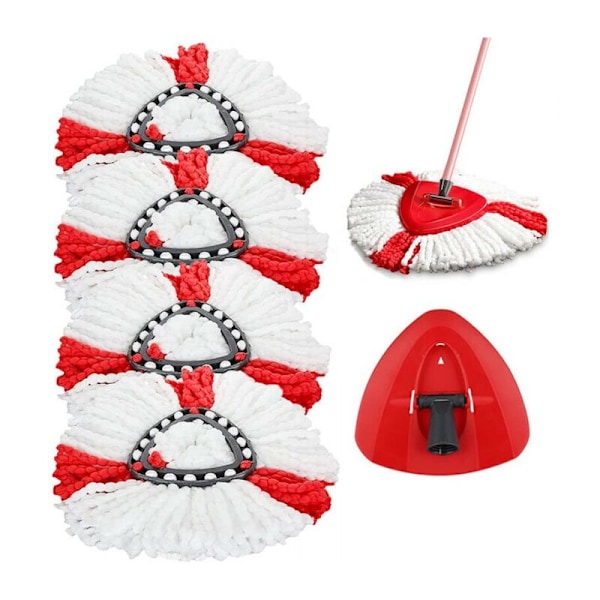 4 kpl mikrokuituinen moppi sieni pää + 1 moppipää yhteensopiva Vileda 2-in-1 turbo MOP, o-cedar kanssa
