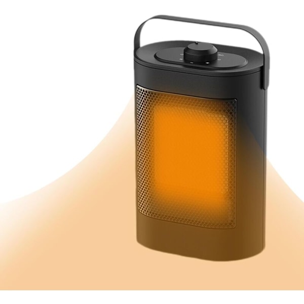 Keramisk värmare med överhettningsskydd, termostat, elektrisk värmare 1500W, för inomhusbruk