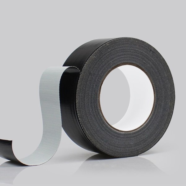 Sort Gaffatape, 48mm x 50m, 2” Vandtæt Stærk Klæbende Gaffatape til Lapning, Forsegling, Sikring af Kabler og Mærkning, Heavy Duty Tape, En Rulle