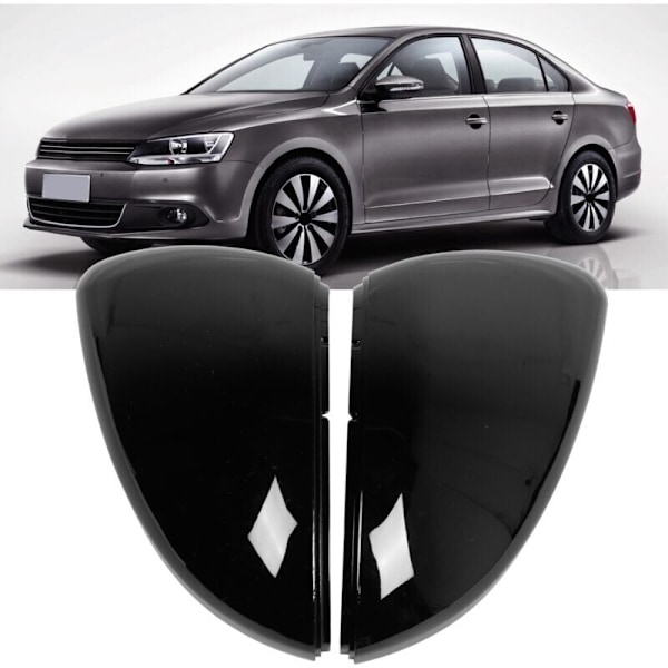 Glans Svart Sidospegelkåpa För VW Golf MK7 2014+