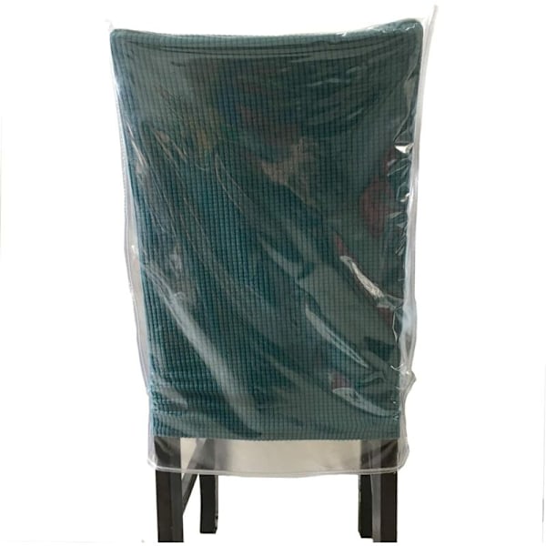 Plastöverdrag för matstol med ryggstöd, transparent vattentätt PVC-överdrag, passar för 57,5 x 50 cm (1-pack)