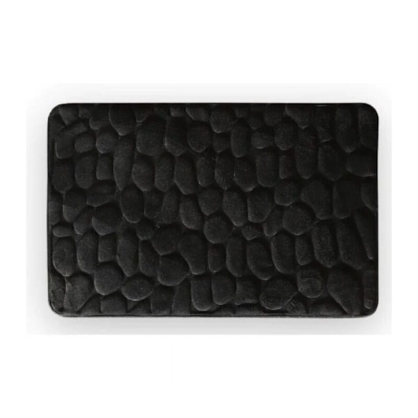 40x60cm mikrofiber badeværelsesmåtter, absorberende badeværelsestæpper, sort