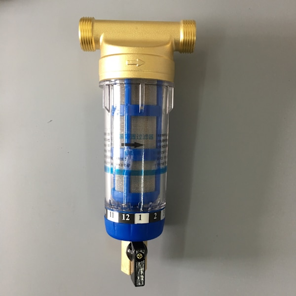 Gjenbrukbar sediment vannfilter - Vannfilter - Hann gjenget sediment forfilter for brønnvannsrør - Sedimentfilter (3/4 hann gjenger)