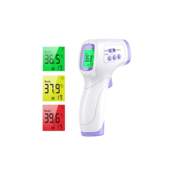 Infraröd termometer för pannan, snabb och exakt professionell beröringsfri digital infraröd laser IR termometerpistol, för vuxna