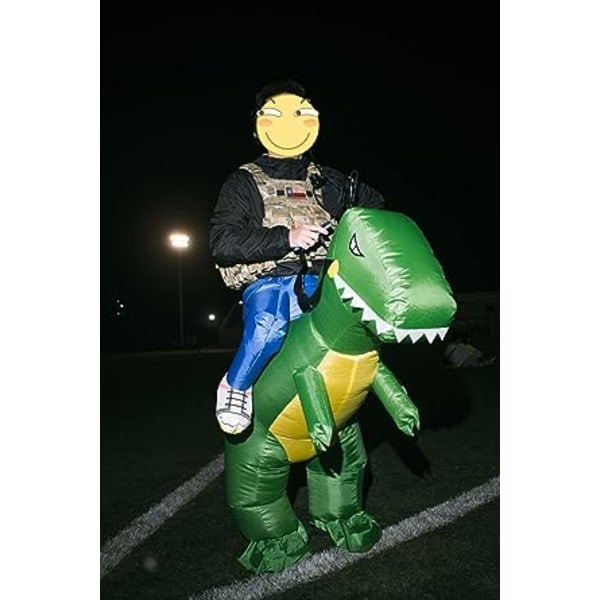 Kostyme (Grønn) Oppblåsbar Dinosaur For Voksen Oppblåsbar Dinosaur Kostyme Oppblåsbar Morsom Oppblåsbar Dinosaur Dress Halloween Fest Kostyme