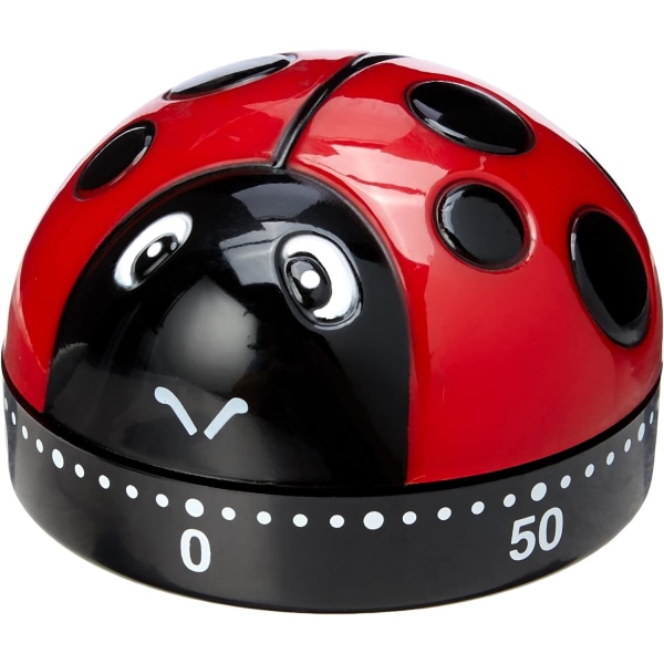 Cartoon Mechanical Kitchen Timer (Red Beetle) 60 minutters avvikling c