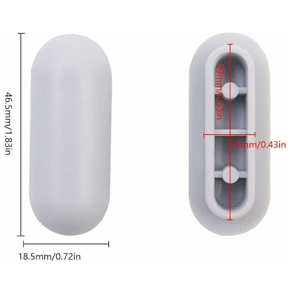 4 stycken universella toalettsitsbumpers, universell toalettsitssats som absorberar stötar, reservdelar i plast
