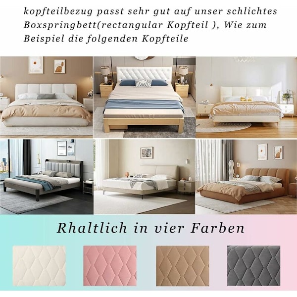 Vit, 160 cm sänggavelöverdrag, skyddande sängöverdrag, dekorativt överdrag för sovrum, förtjockat, flexibelt packöverdrag, stretchöverdrag
