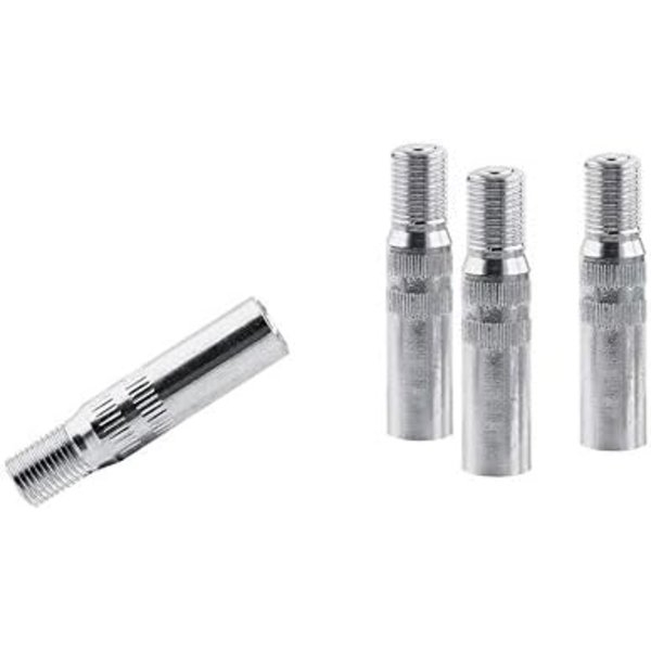 4 stk ventilhetteadapter dekkforlengelse ventilstammeforlengelse ventilhette bil motorsykkel lastebil campingvogn i krombelegg