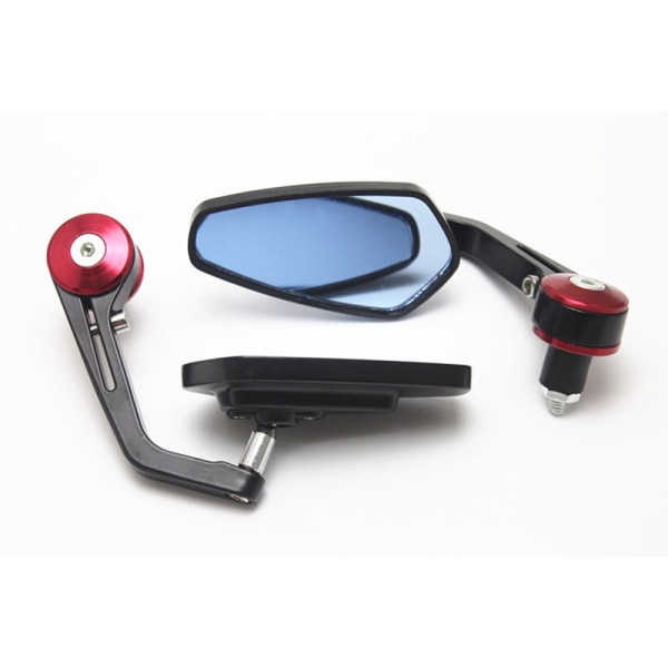 Röda hjärtformade hästmotorcykelspeglar, 7/8\" 22mm styrspeglar, bländfria sidospeglar för motorcykel Cruiser Scooter Ducati Yamaha