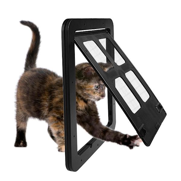 Hunde- og kattelem - Udvendige mål: 24 x 29 cm - 4-vejs lukning - Myggenet til små hunde og katte med en omkreds på mindre end