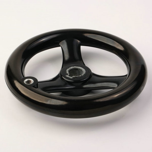 Håndhjul - 3-eiker svart rundt håndhjul Håndtak plasthånd Wh