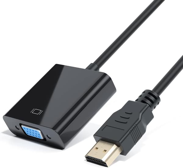 HDMI til VGA-konverteradapter med lyd - Forbinder HDMI-kilde til VGA-skærm og lydenhed