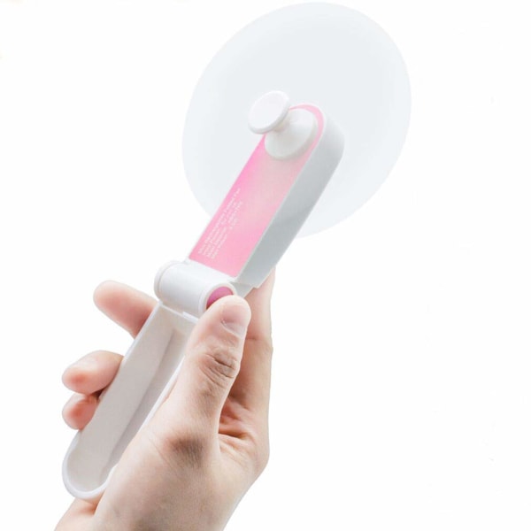 Mini sähkökäyttöiset kädessä pidettävät tuulettimet (vaaleanpunainen)