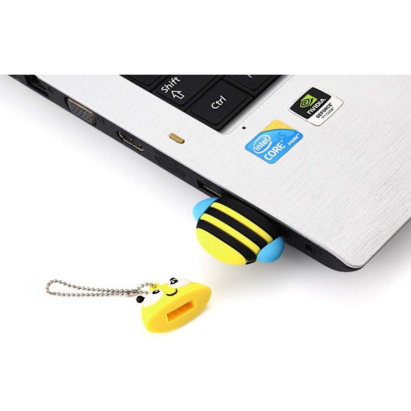 Plast Cartoon U-disk PVC Plast Cartoon U-disk Fashion Animal Flash-disk 128GB (Liten Bi)