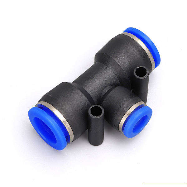4 x Blå Tee Crimp Tee Fitting (PE - 12) Ydre Diameter 12mm