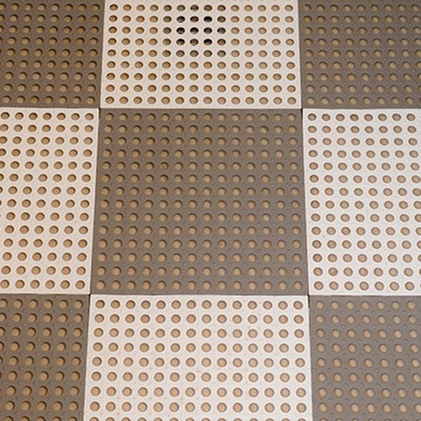 6 st Anti-halk Splicing PVC Badrum Köksmatta 30x30cm Gul