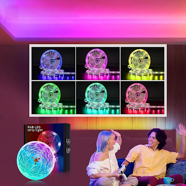 5050RGB30 lys stemme styret musik lys strimmel sæt smart bluetooth APP 5 meter
