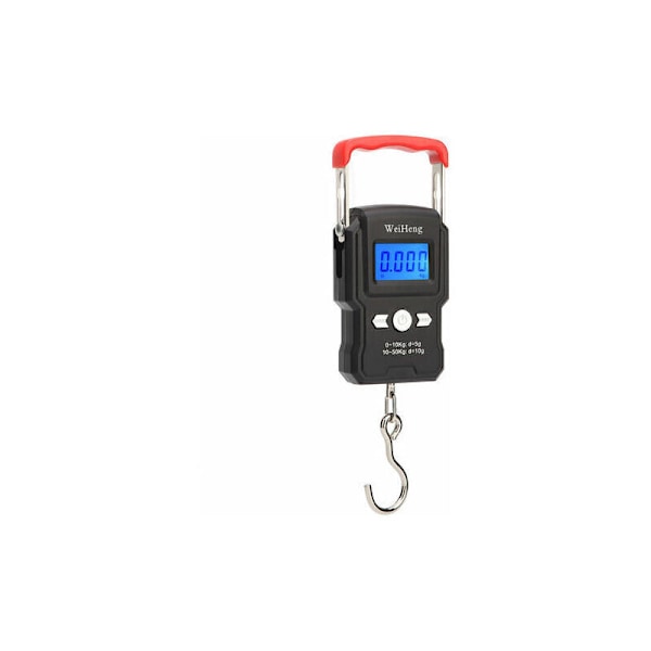 Hængende krogvægt, dobbelt præcision, baggrundsbelysning af LCD-skærmen, 50 kg / 5 g