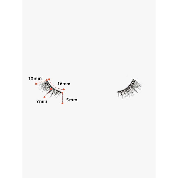 Falska ögonfransar Naturliga halva fransar Korta tunna fransar med genomskinlig remsa Pack Cat Eye 3D Faux Mink Fransar 7 par Multipack（Plus tre par gratis）